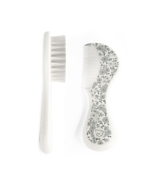 Pasito a Pasito Pasito a Pasito - Brush And Comb Grey Flowers