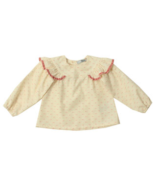 Dr. Kid Dr. Kid - Blouse met roze strik - Ecru