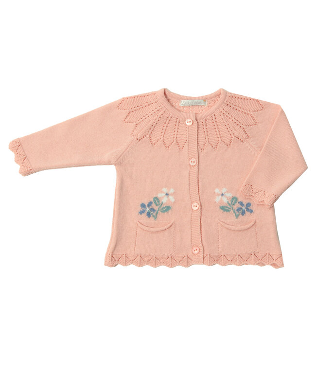 Dr. Kid Dr. Kid - Cardigan met bloem - Roze