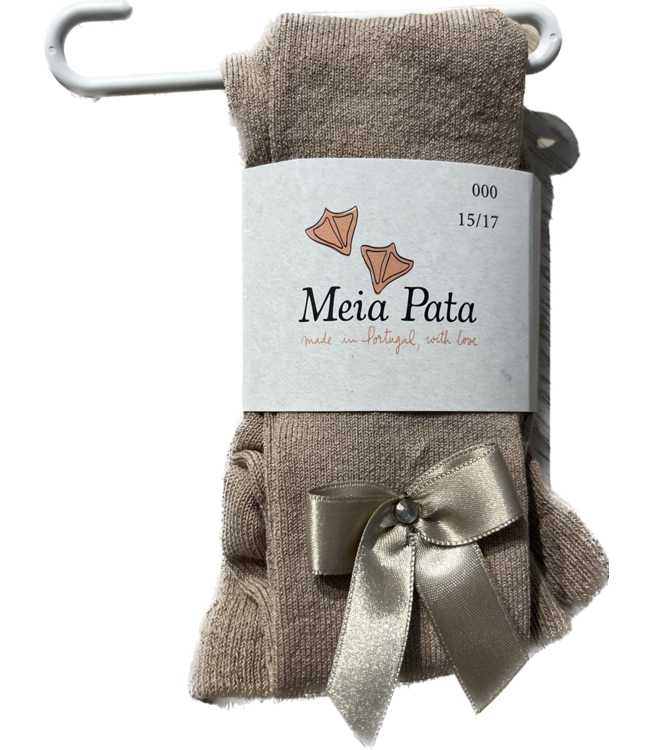 Meia Pata Meia Pata - Kousenbroek met Satijn strik - Beige