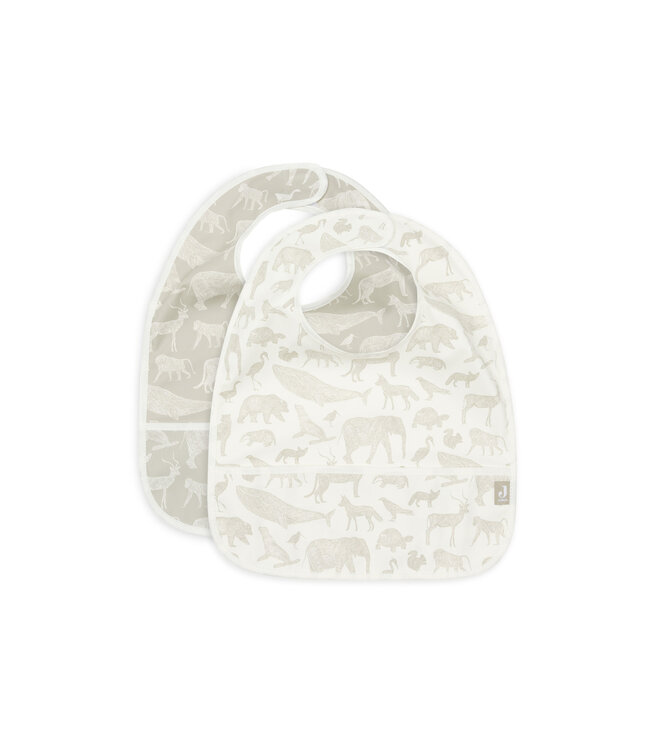 Jollein Jollein - Slab Waterproof Animals Olive Green (2pack)