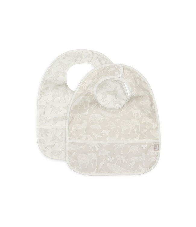 Jollein Jollein - Slab Waterproof Animals Nougat (2pack)