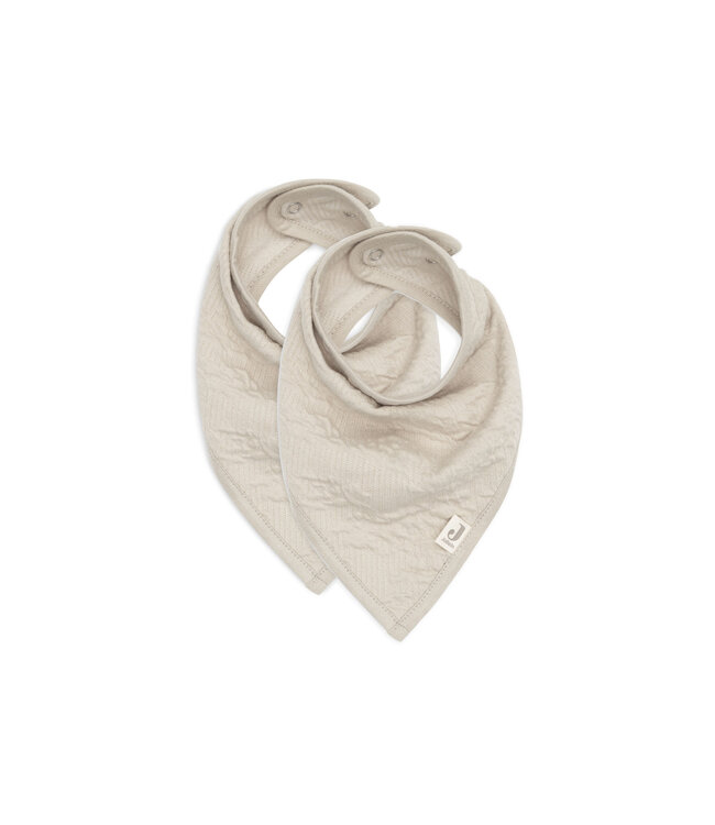 Jollein Jollein - Slab Bandana Soft Waves Nougat (2pack)