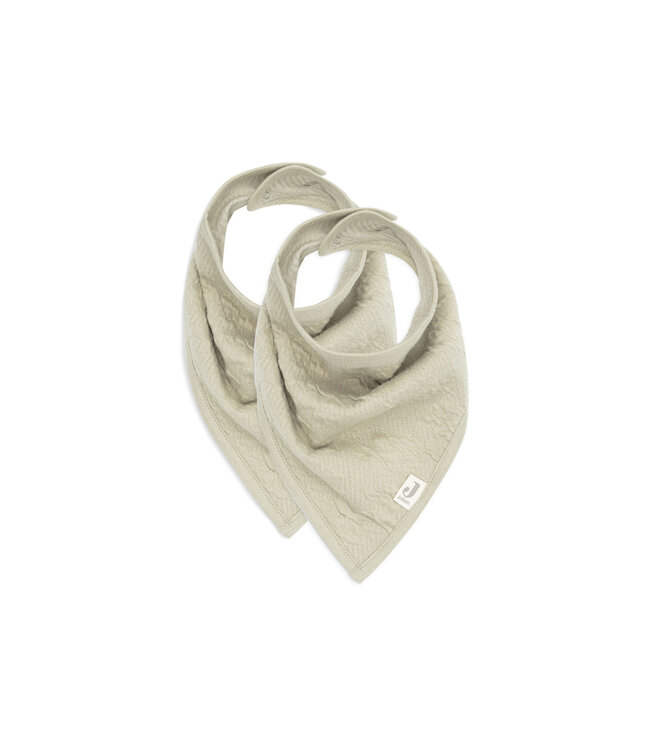 Jollein Jollein - Slab Bandana Soft Waves Olive Green (2pack)