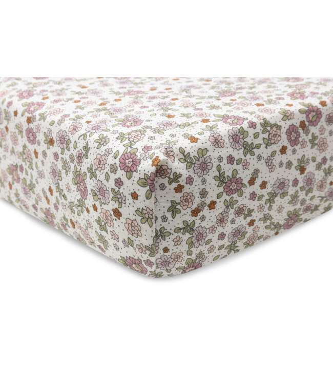 Jollein Jollein - Hoeslaken Jersey 70x140/75x150cm Retro Flowers