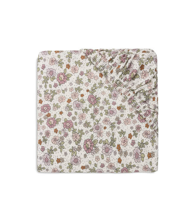 Jollein Jollein - Hoeslaken Jersey 70x140/75x150cm Retro Flowers