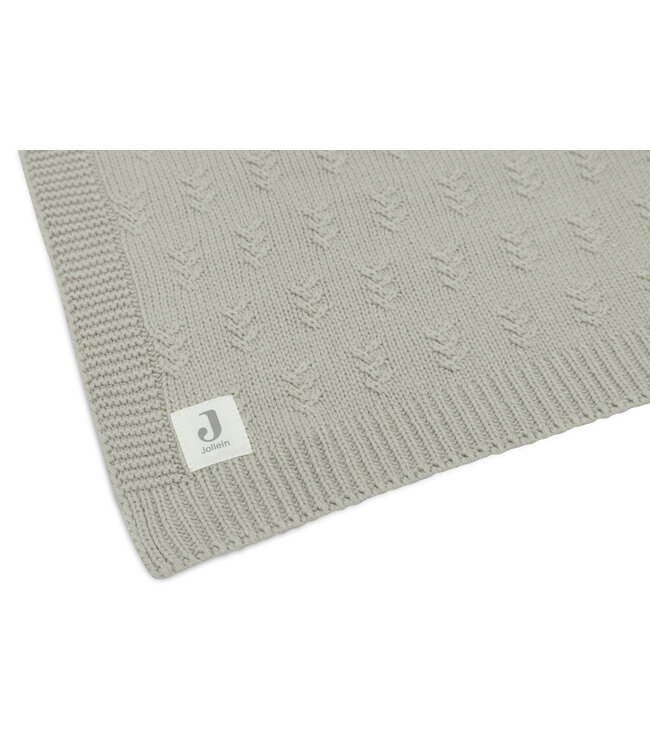 Jollein Jollein - Deken Wieg 75x100cm Grain Knit Olive Green