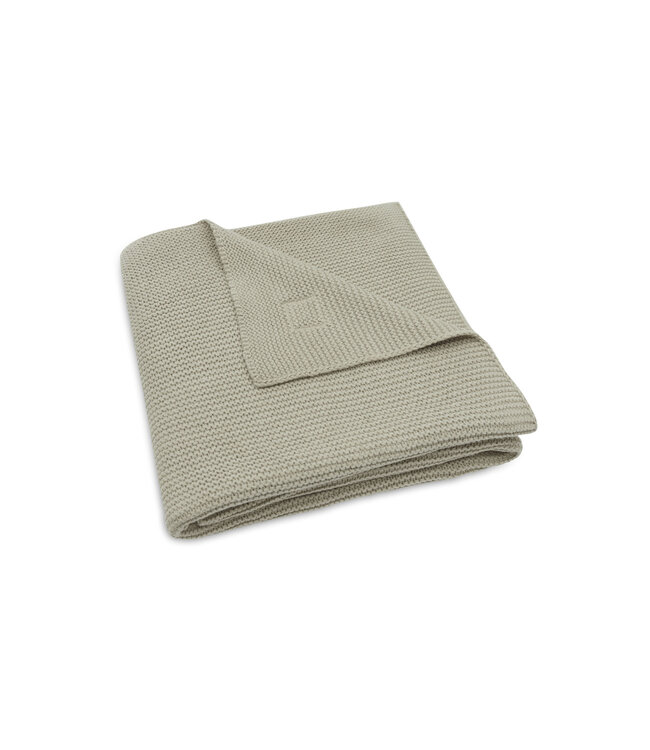 Jollein Jollein - Deken Wieg 75x100cm Basic Knit Olive Green