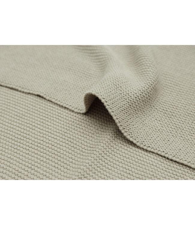 Jollein Jollein - Deken Wieg 75x100cm Basic Knit Olive Green