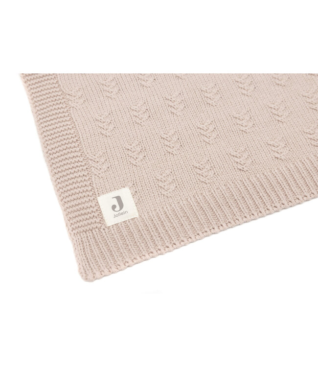 Jollein Jollein - Deken Wieg 75x100cm Grain Knit Wild Rose