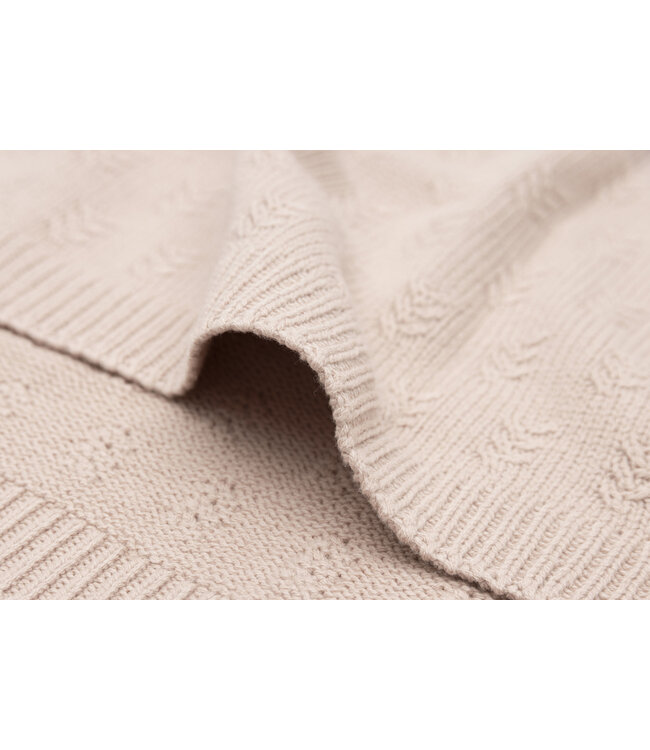 Jollein Jollein - Deken Wieg 75x100cm Grain Knit Wild Rose