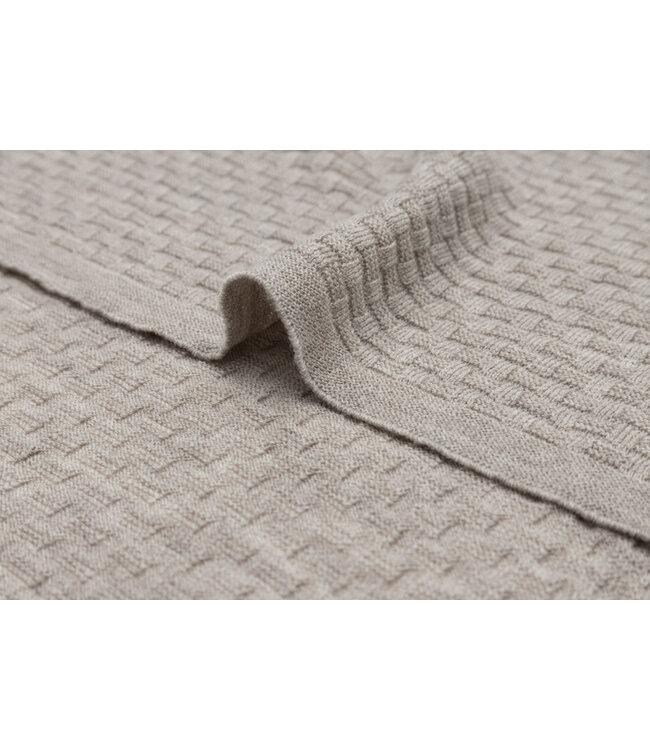 Jollein Jollein - Deken Wieg 75x100cm Weave Knit Merino wool Funghi