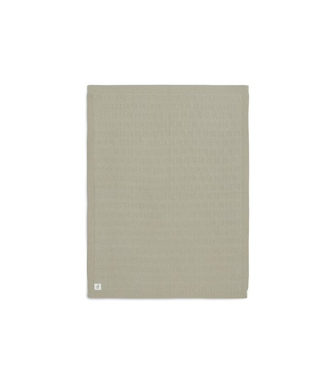 Jollein Jollein - Deken Ledikant 100x150cm Grain Knit Olive Green