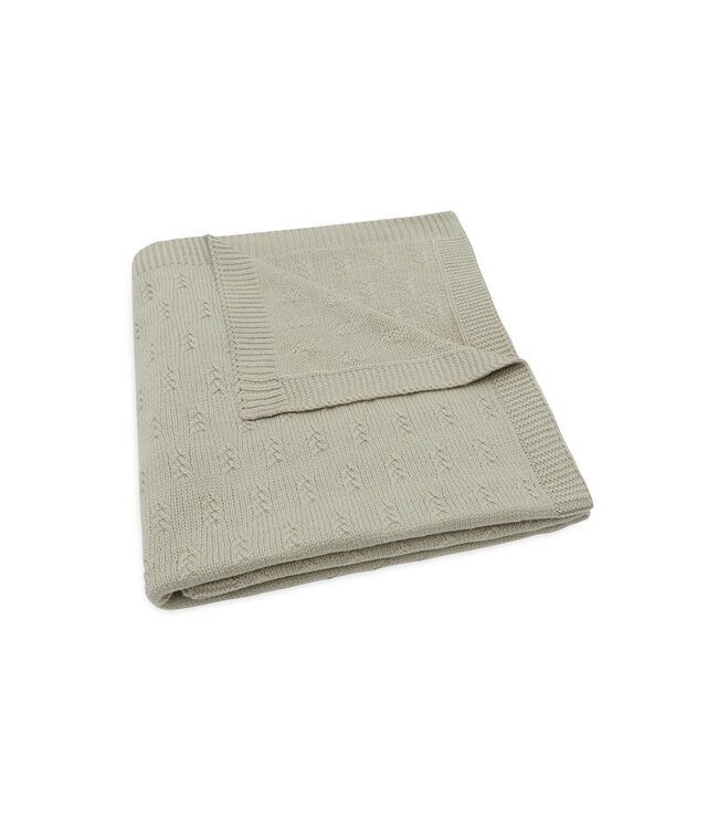 Jollein Jollein - Deken Ledikant 100x150cm Grain Knit Olive Green
