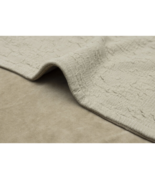 Jollein Jollein - Deken Ledikant 100x150cm Soft Waves Olive Green/Velvet