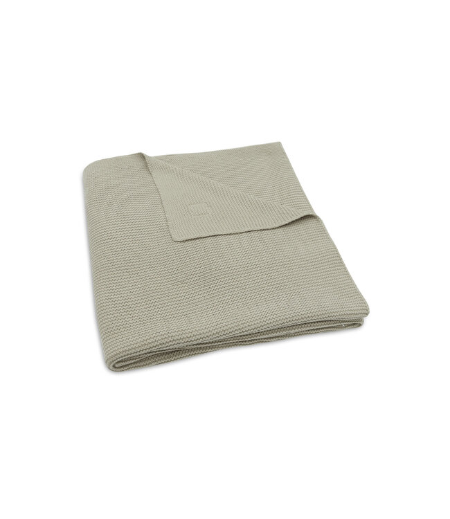 Jollein Jollein - Deken Ledikant 100x150cm Basic Knit Olive Green