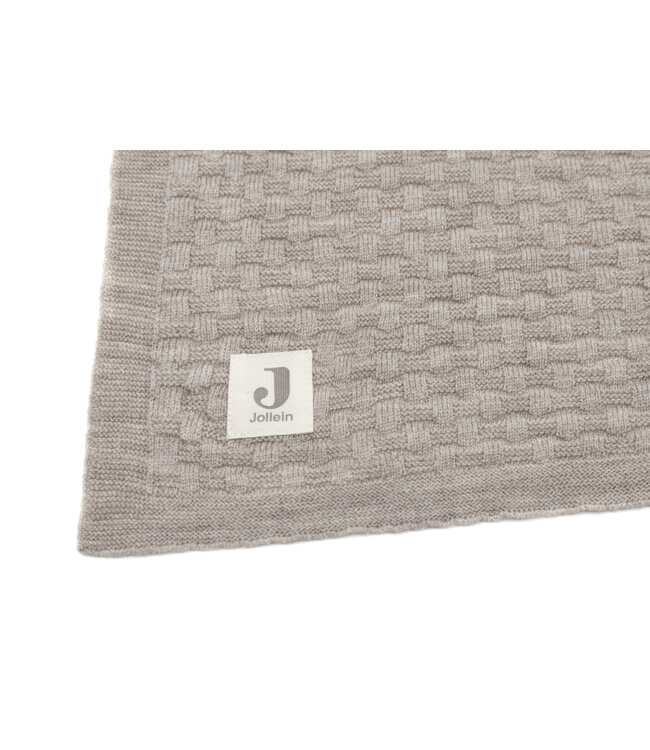 Jollein Jollein - Deken Ledikant 100x150cm Weave Knit Merino wool Funghi
