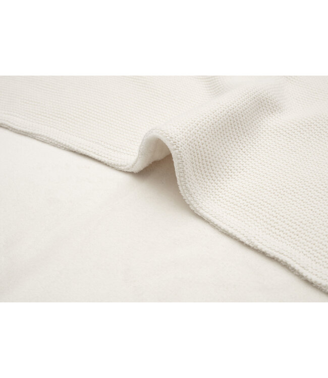 Jollein Jollein - Deken Wieg 75x100cm Basic knit Ivory/Coral Fleece