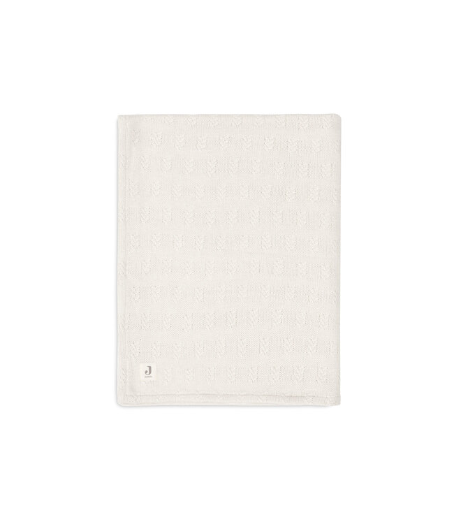 Jollein Jollein - Deken Wieg 75x100cm Grain Knit Oatmeal/Velvet