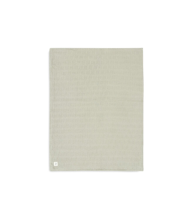 Jollein Jollein - Deken Wieg 75x100cm Grain Knit Olive Green/Velvet
