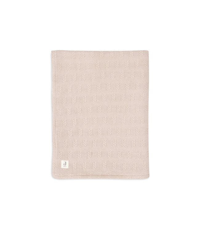 Jollein Jollein - Deken Wieg 75x100cm Grain Knit Wild Rose/Velvet