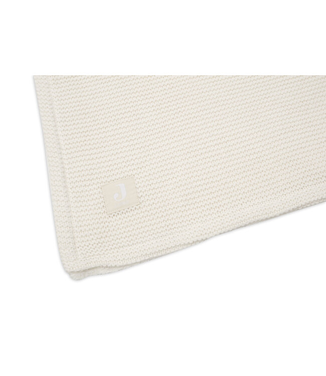 Jollein Jollein - Deken Ledikant 100x150cm Basic knit Ivory/Coral Fleece