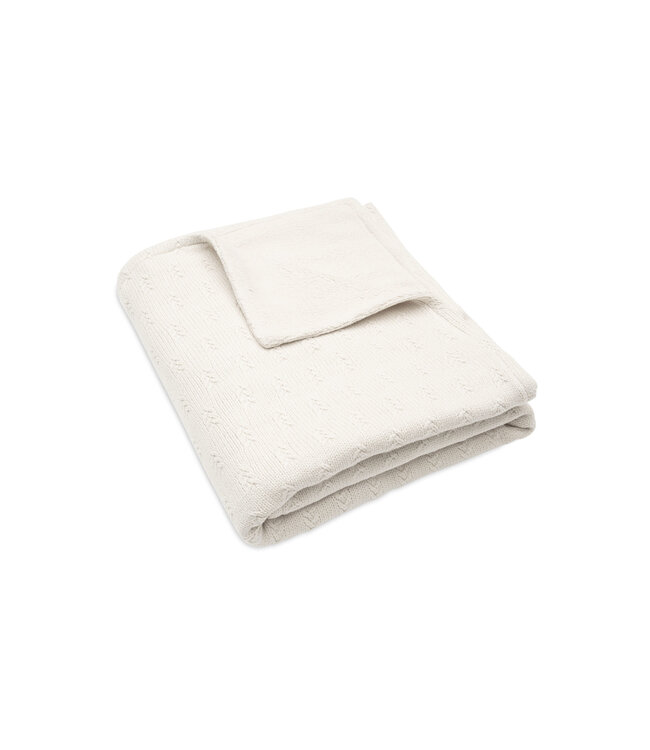 Jollein Jollein - Deken Ledikant 100x150cm Grain Knit Oatmeal/Velvet