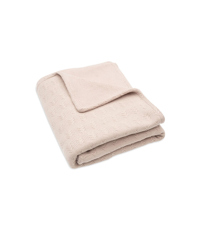 Jollein Jollein - Deken Ledikant 100x150cm Grain Knit Wild Rose/Velvet