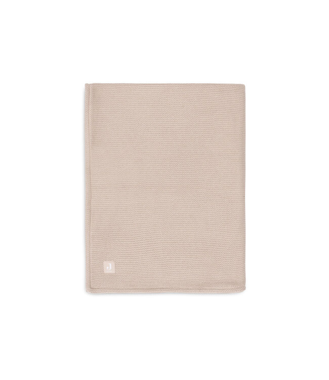 Jollein Jollein - Deken Ledikant 100x150cm Basic Knit Wild Rose/Fleece
