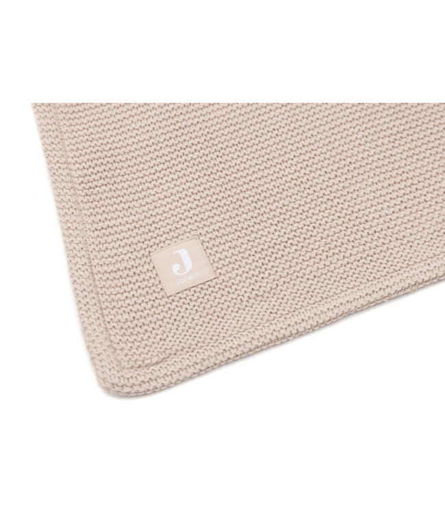 Jollein Jollein - Deken Ledikant 100x150cm Basic Knit Wild Rose/Fleece
