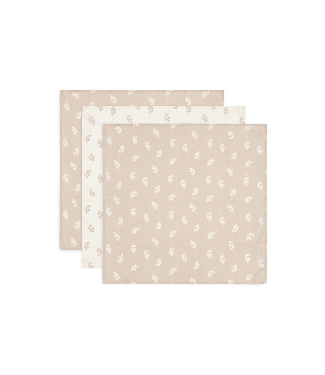 Jollein Jollein - Hydrofiele Doek Small 70x70cm Twig Wild Rose (3pack)
