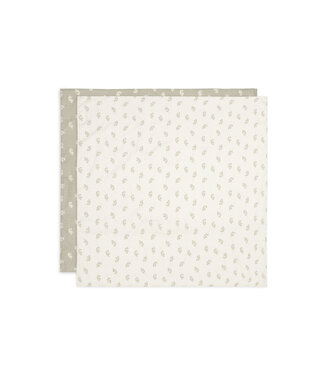 Jollein Jollein - Hydrofiele Doek Large 115x115cm Twig Olive Green (2pack)