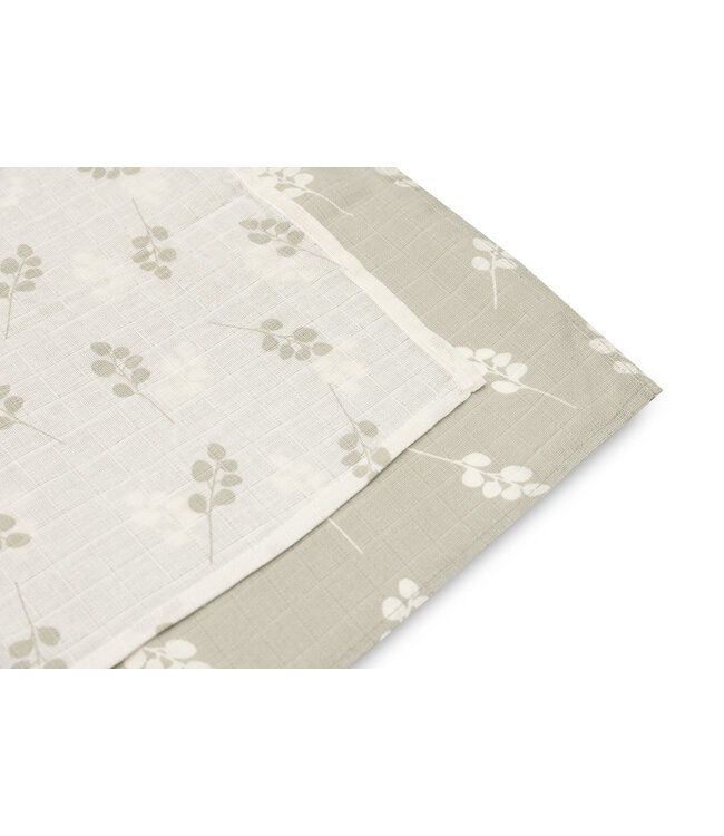 Jollein Jollein - Hydrofiele Doek Large 115x115cm Twig Olive Green (2pack)