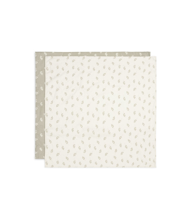 Jollein Jollein - Hydrofiele Doek Large 115x115cm Twig Olive Green (2pack)