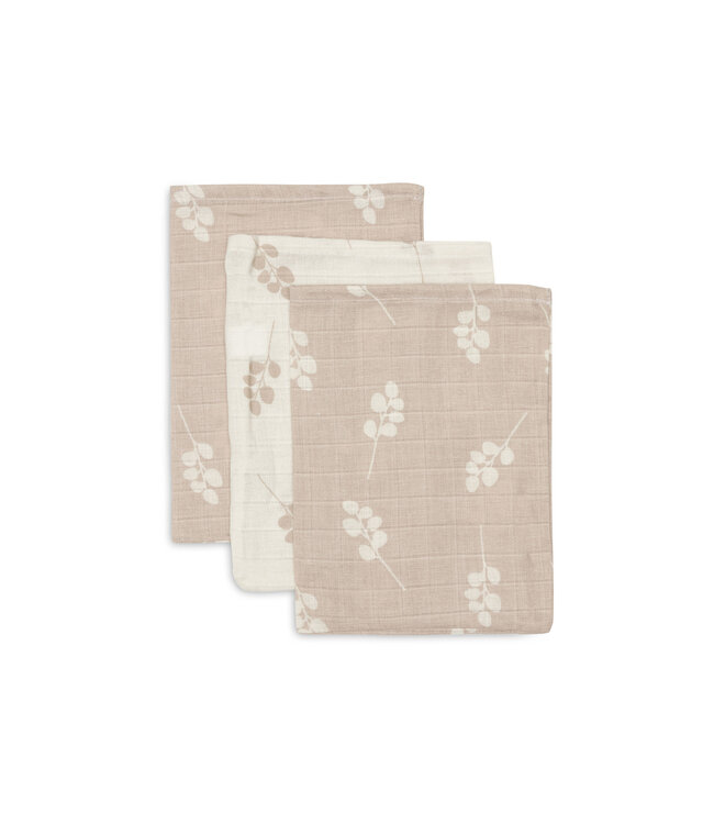 Jollein Jollein - Hydrofiel Washandje 15x20cm Twig Wild Rose (3pack)