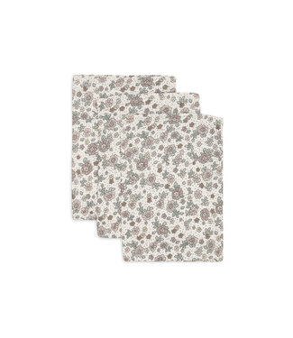 Jollein Jollein - Hydrofiel Washandje 15x20cm Retro Flowers (3pack)