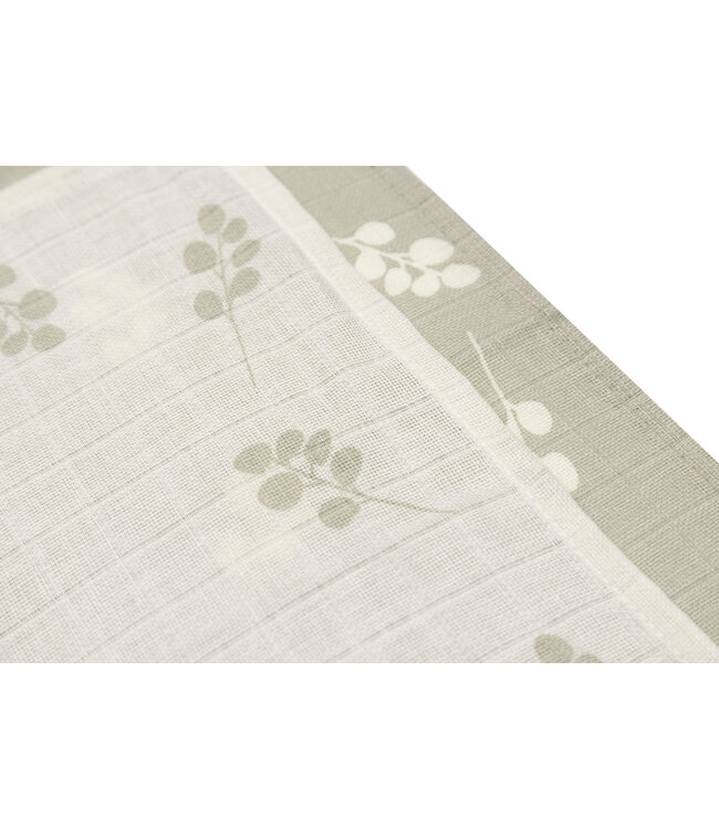 Jollein Jollein - Hydrofiel Monddoekje 31x31cm Twig Olive Green (3pack)