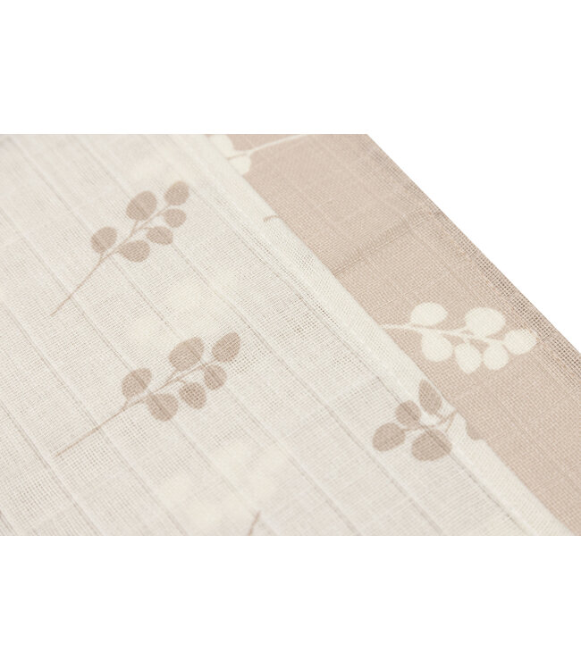 Jollein Jollein - Hydrofiel Monddoekje 31x31cm Twig Wild Rose (3pack)