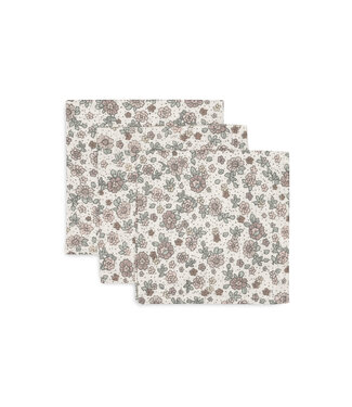 Jollein Jollein - Hydrofiel Monddoekje 31x31cm Retro Flowers (3pack)