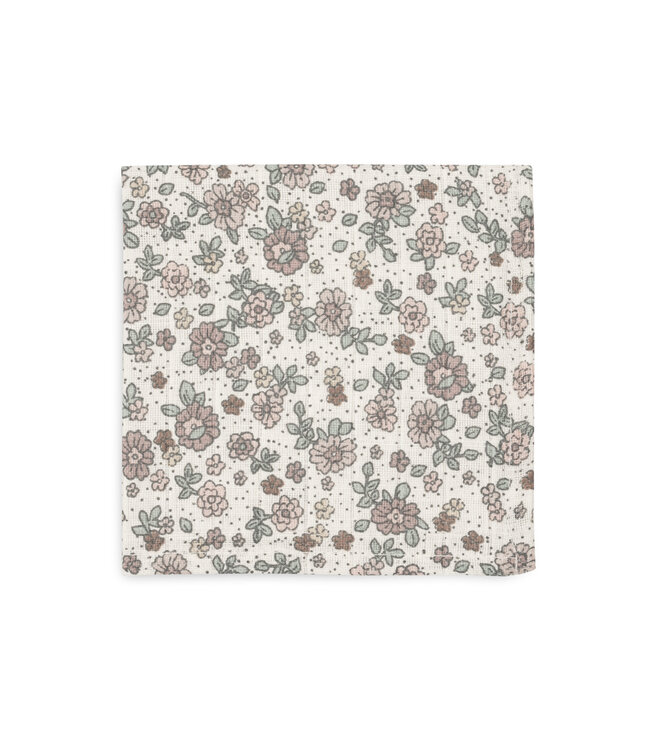 Jollein Jollein - Hydrofiel Monddoekje 31x31cm Retro Flowers (3pack)