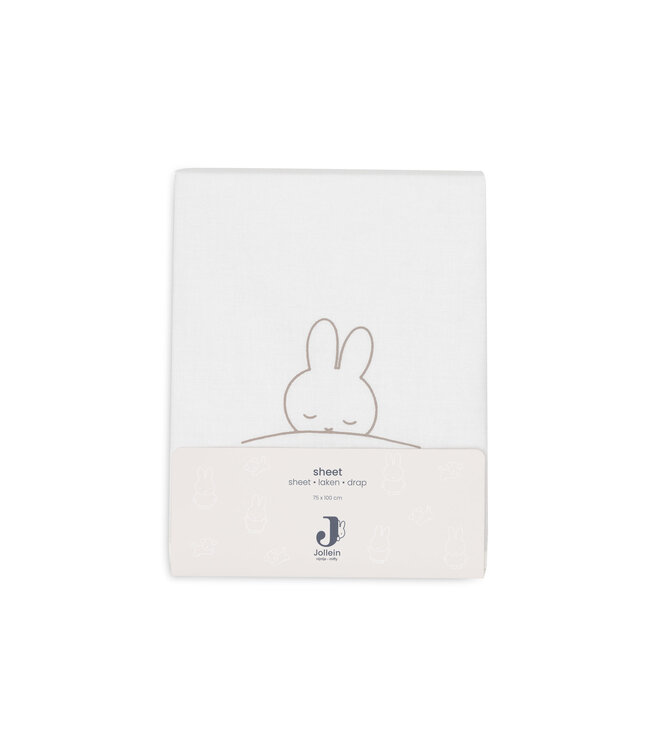 Jollein Jollein - Laken Wieg 75x100cm Sleepy Miffy Funghi