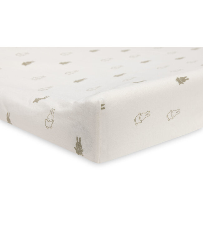 Jollein Jollein - Aankleedkussenhoes Jersey 50x70cm Happy Miffy Olive Green