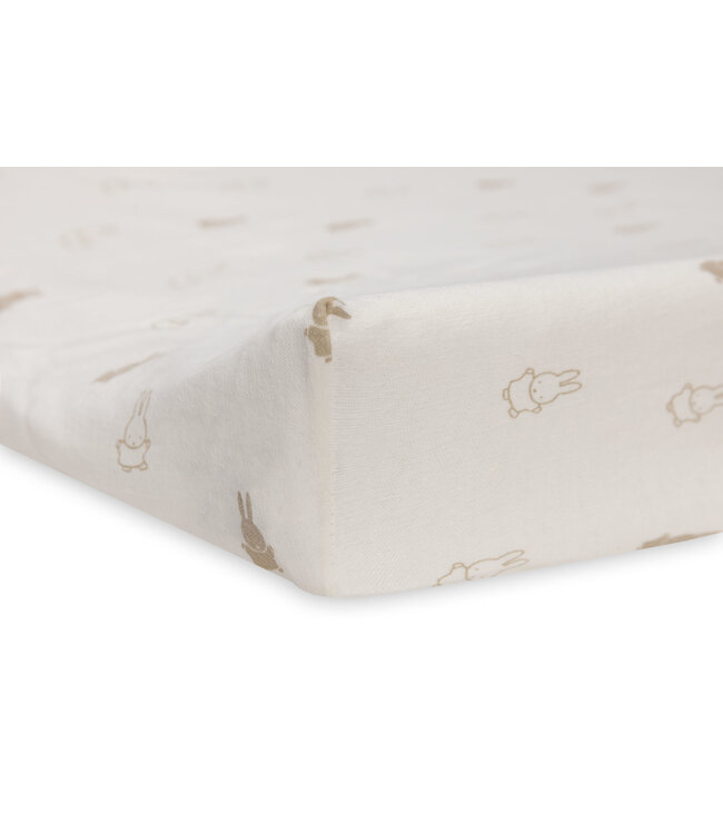 Jollein Jollein - Aankleedkussenhoes Jersey 50x70cm Happy Miffy Nougat