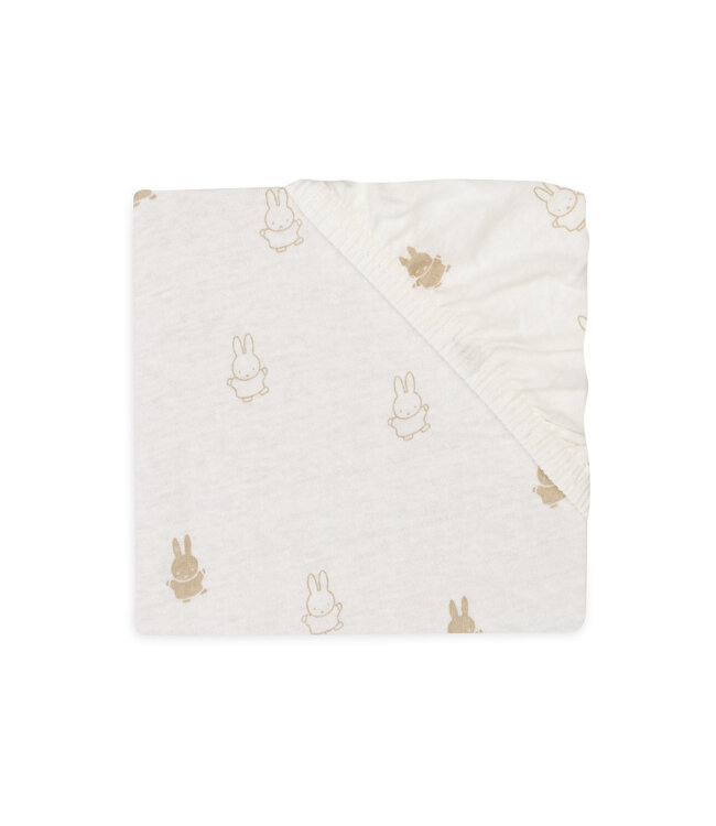 Jollein Jollein - Aankleedkussenhoes Jersey 50x70cm Happy Miffy Nougat