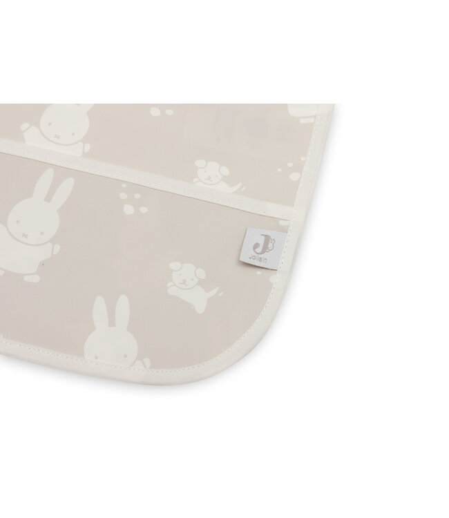 Jollein Jollein - Slab Waterproof met Mouw Miffy & Snuffy Nougat