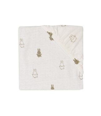 Jollein Jollein - Hoeslaken Jersey 40/50x80/90cm Happy Miffy Olive Green