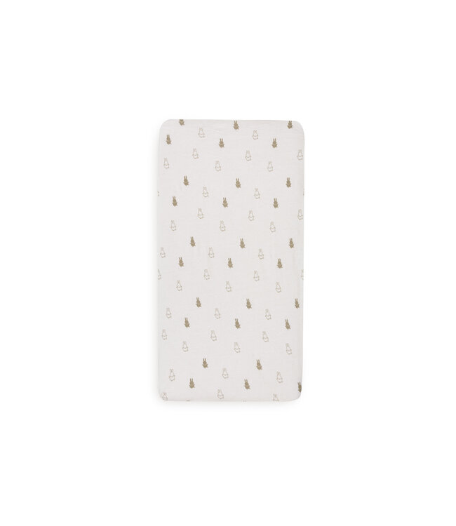 Jollein Jollein - Hoeslaken Jersey 40/50x80/90cm Happy Miffy Olive Green