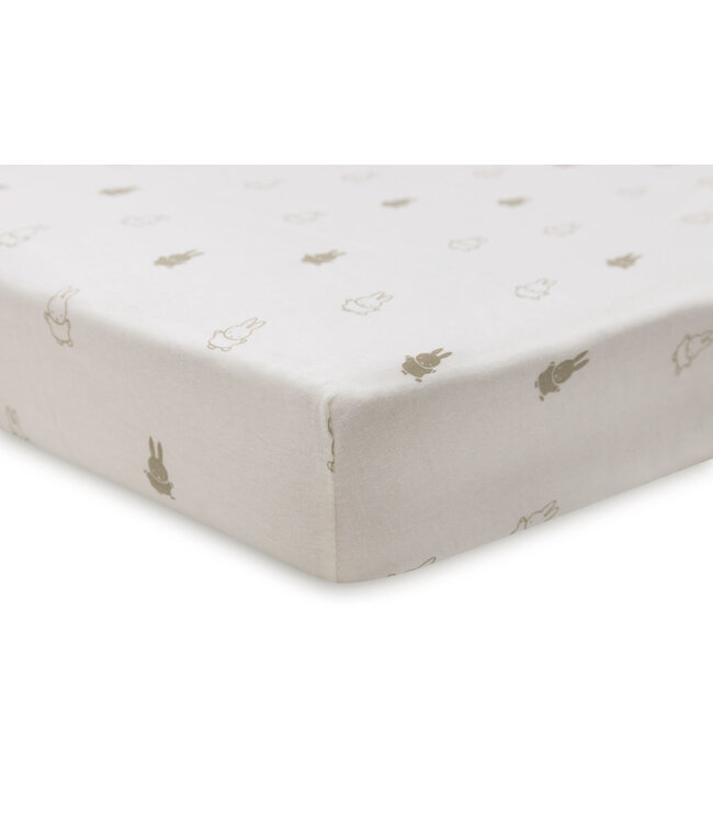 Jollein Jollein - Hoeslaken Jersey 60x120cm Happy Miffy Olive Green