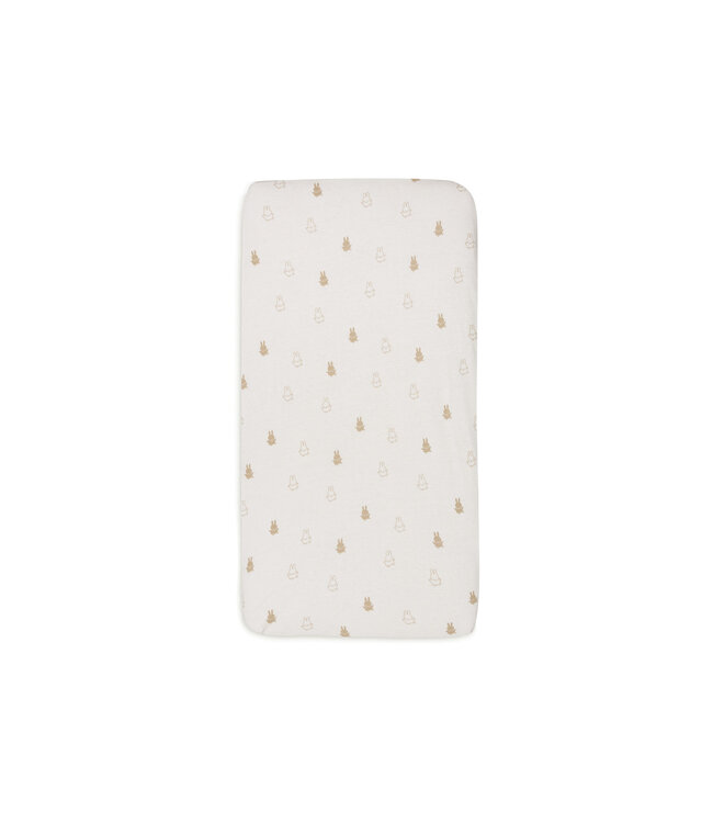 Jollein Jollein - Hoeslaken Jersey 60x120cm Happy Miffy Nougat