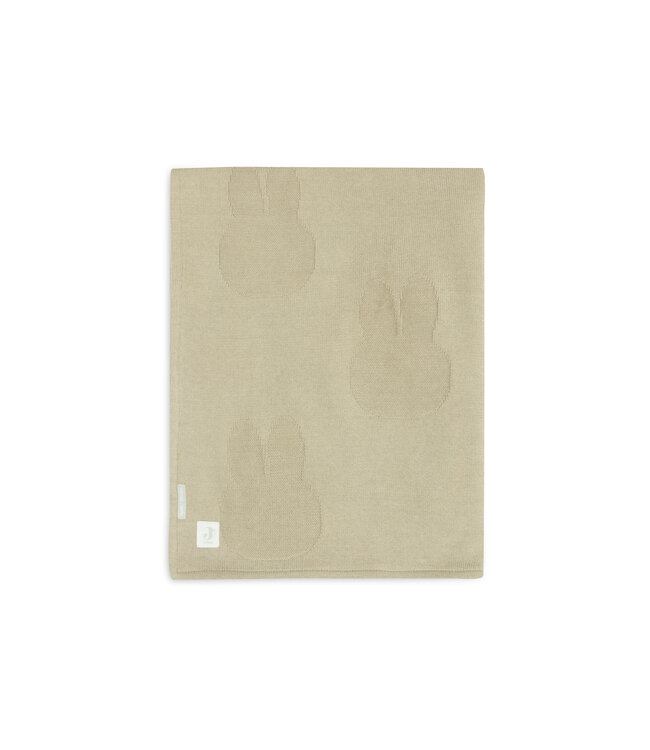 Jollein Jollein - Deken Wieg 75x100cm Miffy Olive Green/Coral Fleece